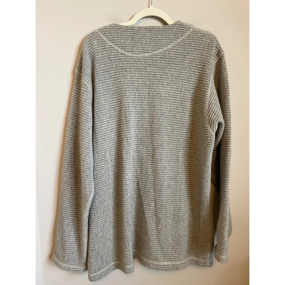 Ralph Lauren Mens Wool Blend Ribbed Cardigan Sweater Grey Made in USA Large